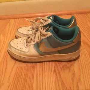 Blue Nike Air sneakers